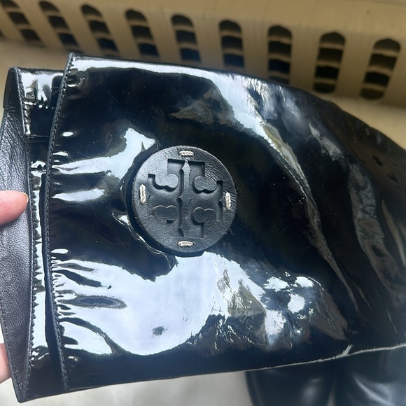 Tory Burch Vintage Pull On Riding Boots Black GUC 35 5 - Picture 4 of 4